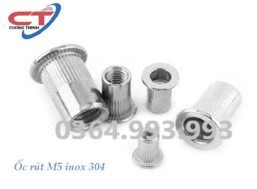 ỐC RÚT INOX M5. TÁN RÚT INOX M5. ĐAI ỐC RÚT INOX M5 – Bulong Cường Thịnh