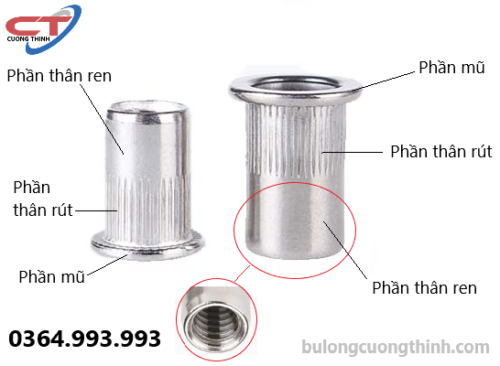 Tán rút M4 – Đai ốc rút M4 – Ecu rút M4 – Đinh tán rút M4 – Ốc rút M4 ...